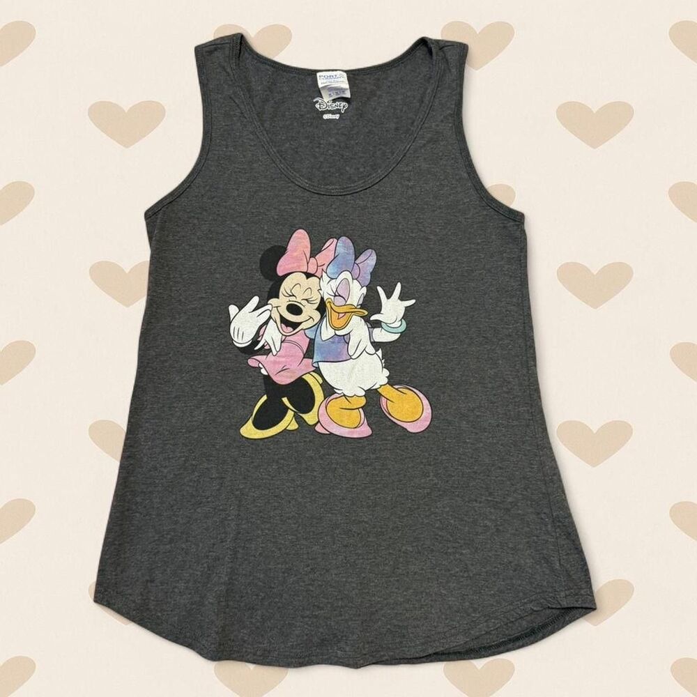 Disney Women's Grey Graphic Tank Top